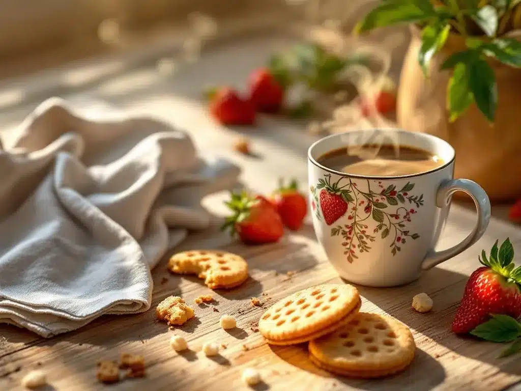 Strawberry Wafer Cookies lifestyle