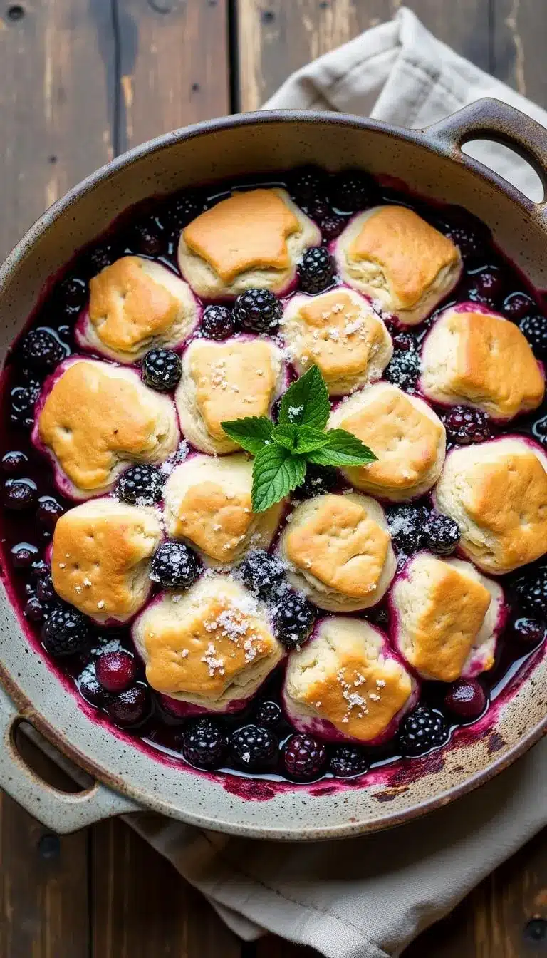Pinterest pin for Southern Blackberry Cobbler