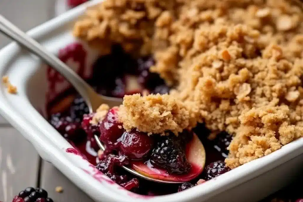 Blackberry and Apple Crumble