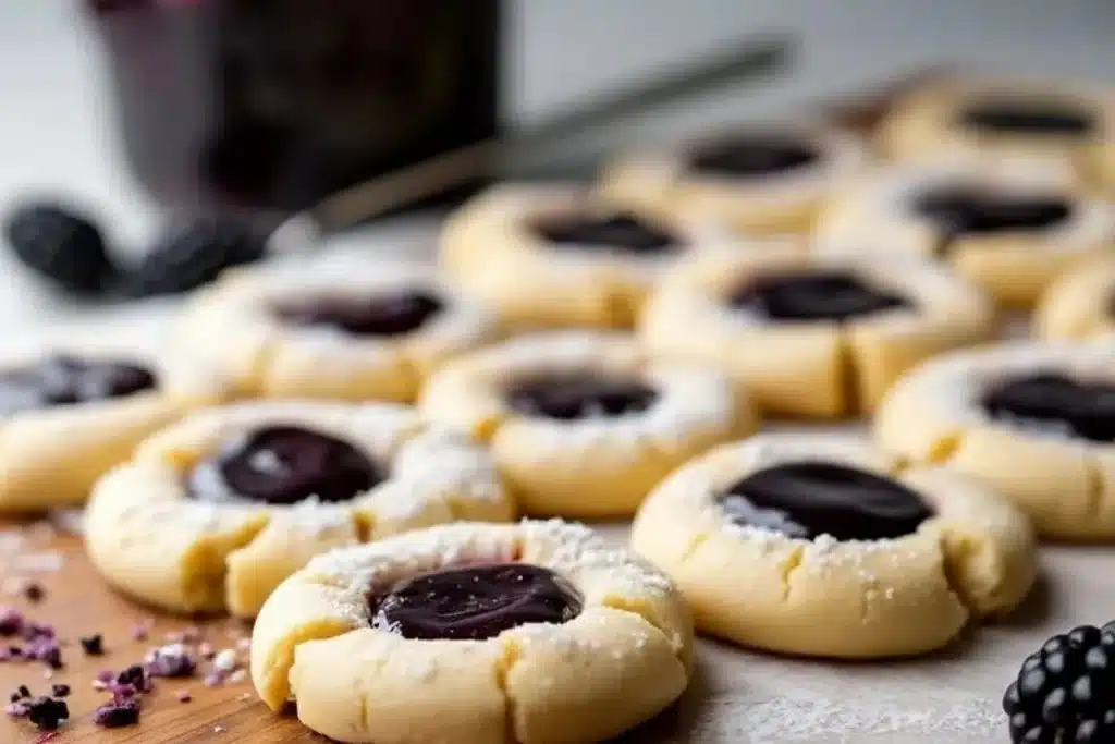 Blackberry Jam Thumbprint Cookies