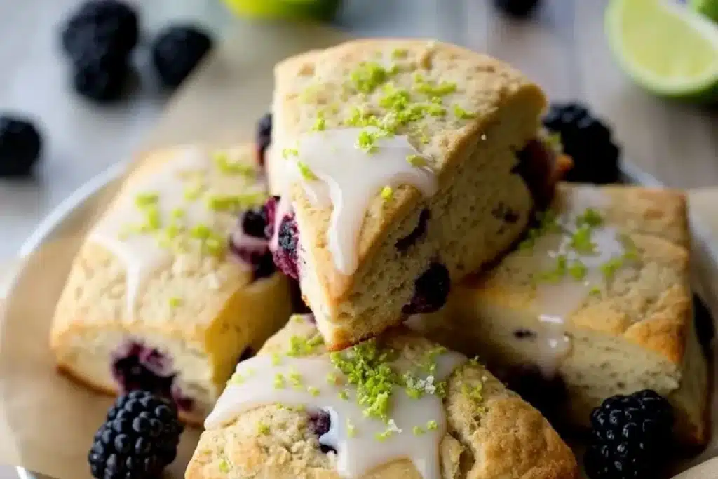 Blackberry Lime Scones