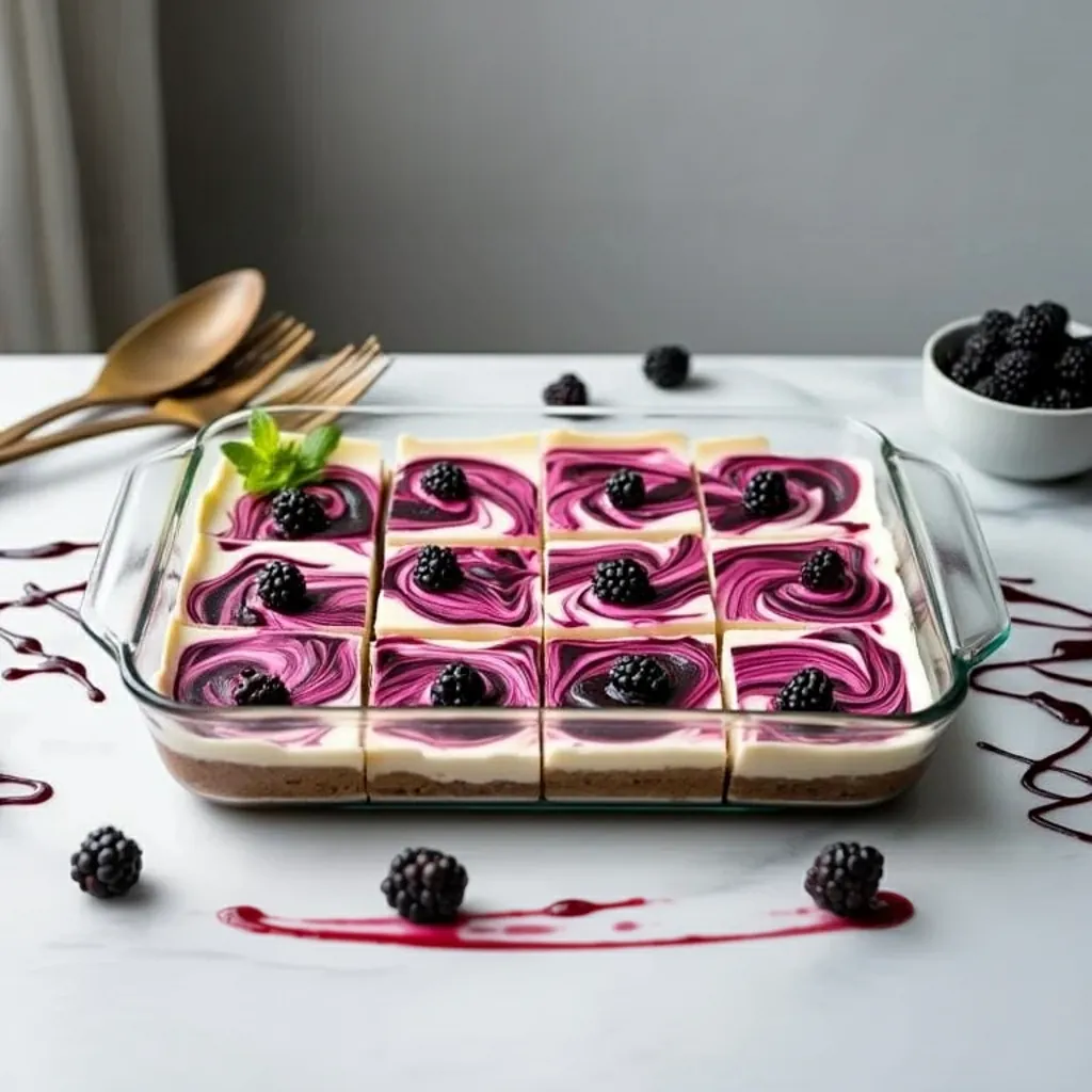 no-bake blackberry cheesecake bars