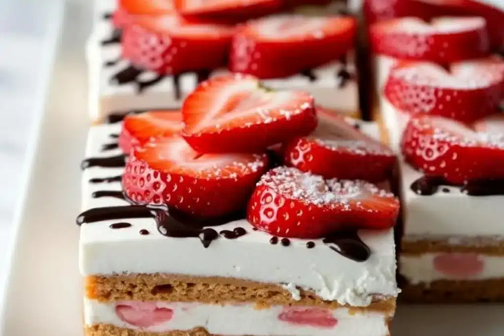 no-bake strawberry icebox cake