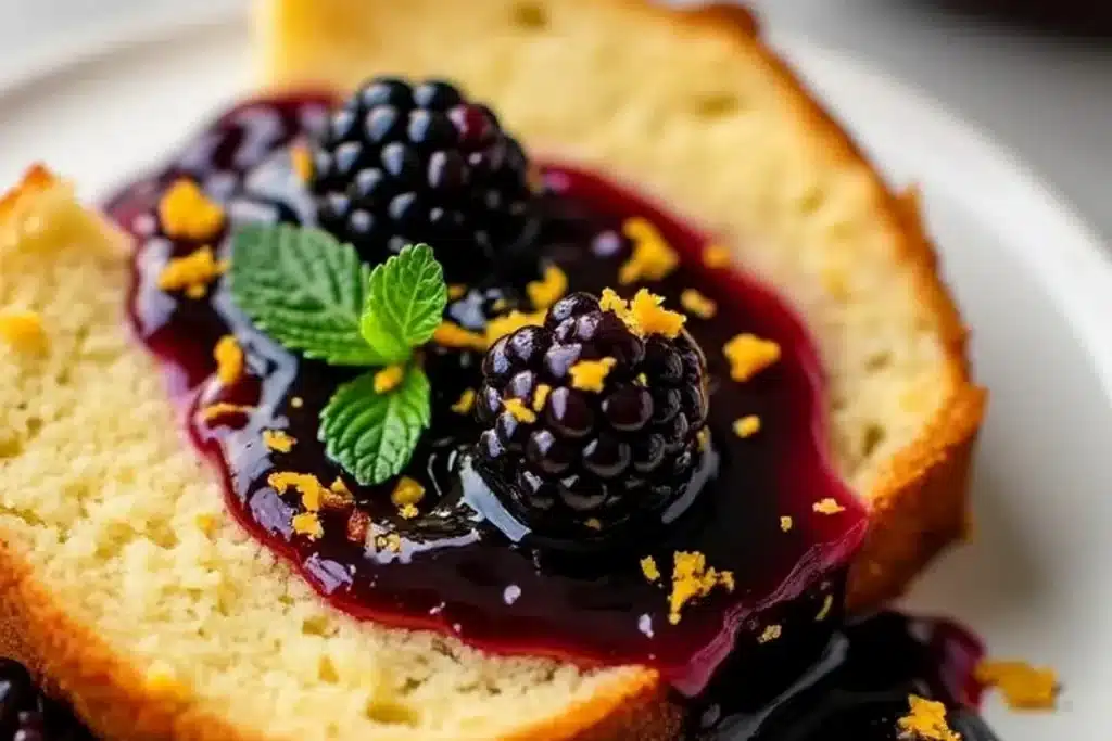 Spiced Blackberry Pound Cake