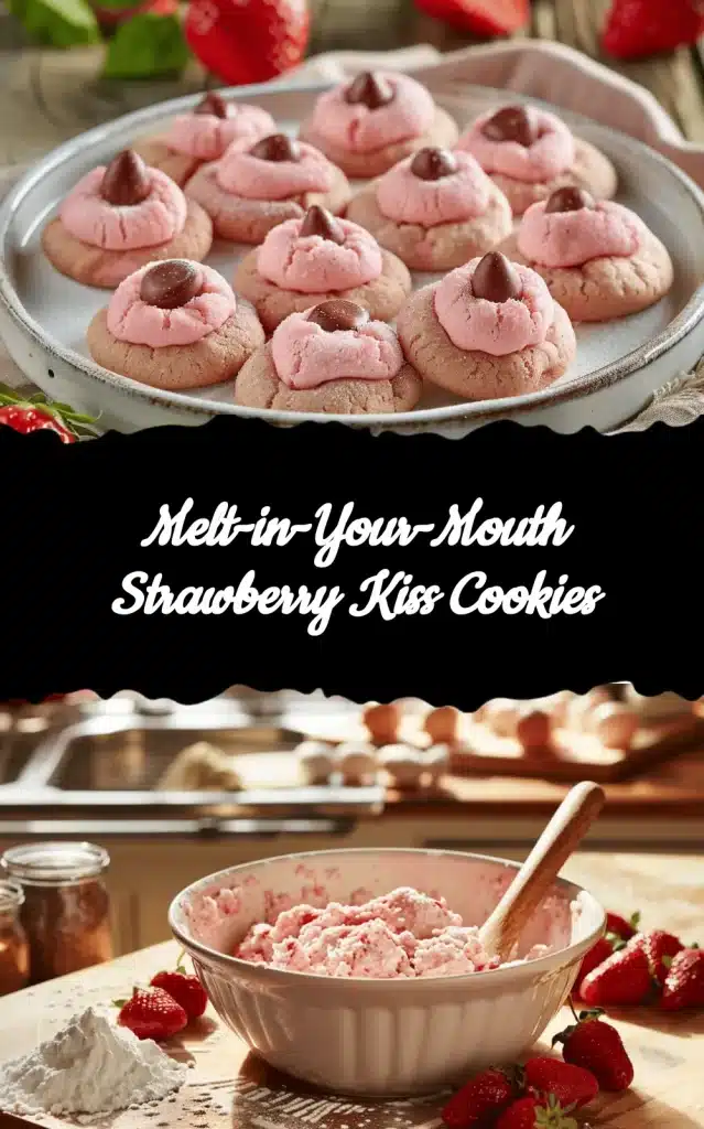 strawberry kiss cookies pin