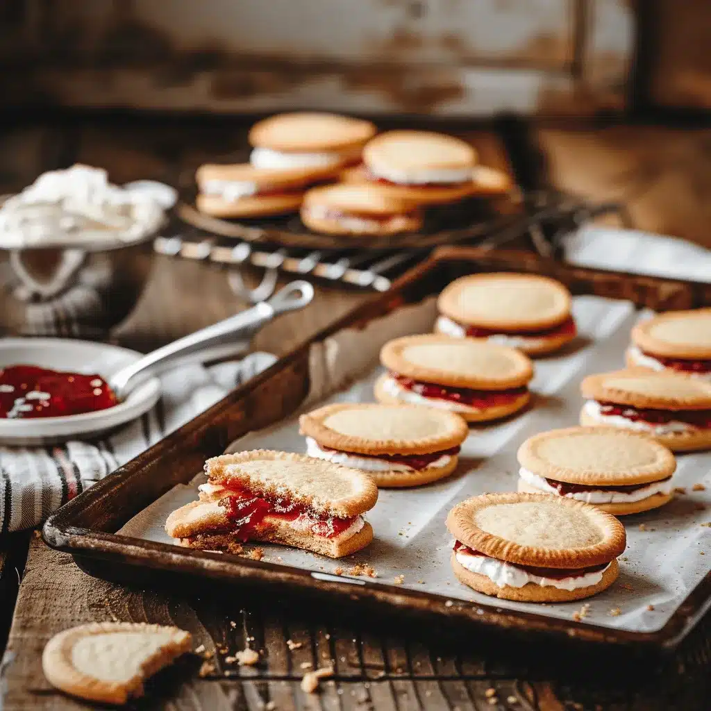 strawberry sandwich cookies preparation