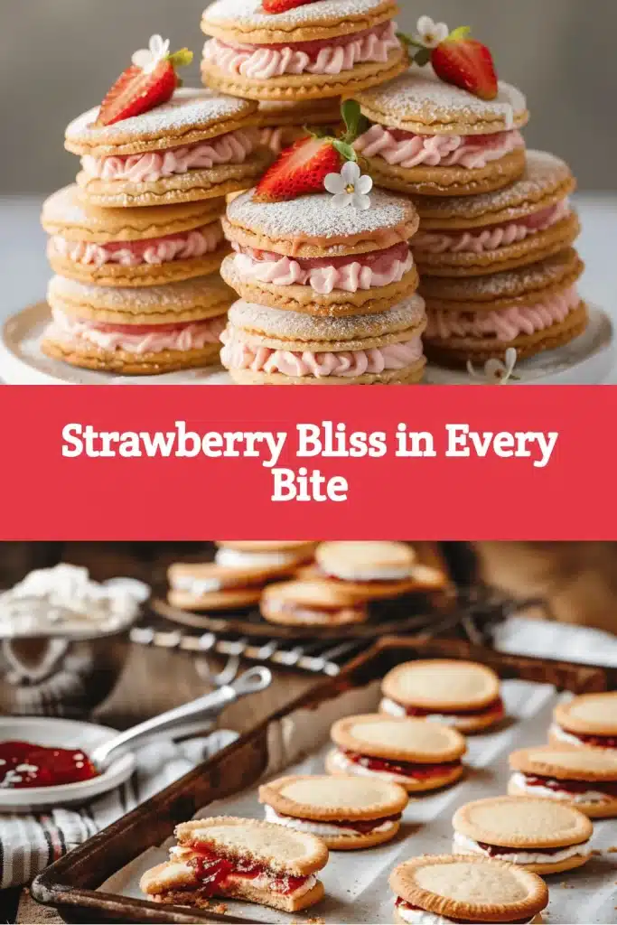 strawberry sandwich cookies pin