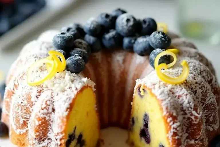 Blueberry Lemon Coconut Cake