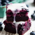 Glazed Blueberry Brownies