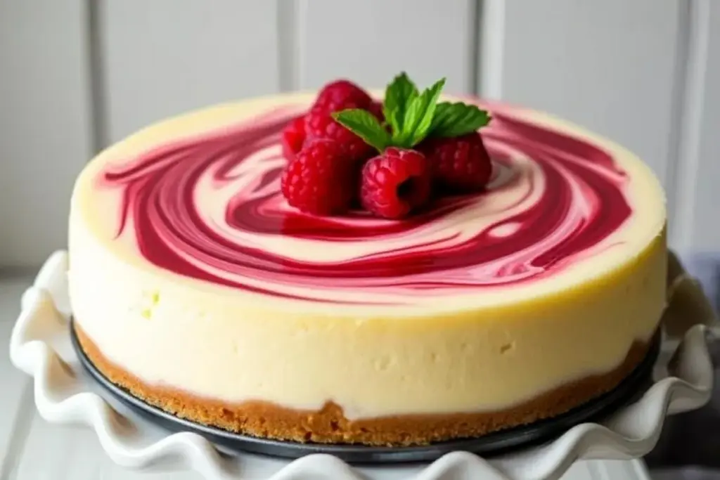 raspberry swirl cheesecake