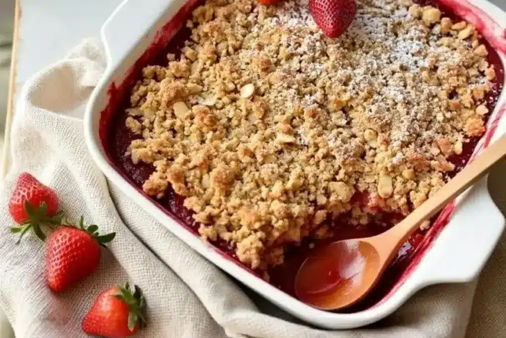 strawberry almond crumble recipe
