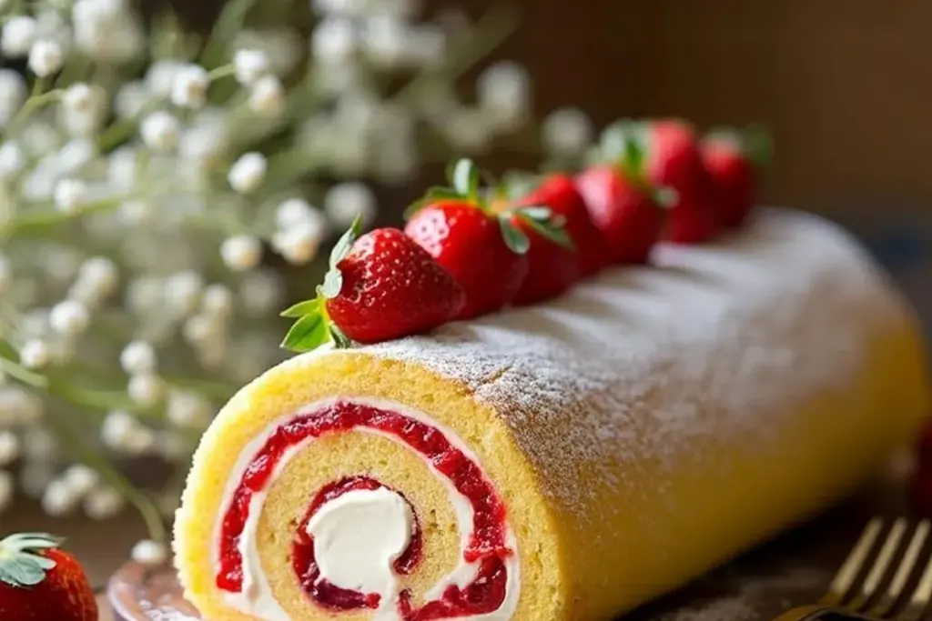 Strawberry Vanilla Roll Recipe