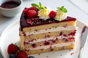 Triple-Berry Mascarpone Cake
